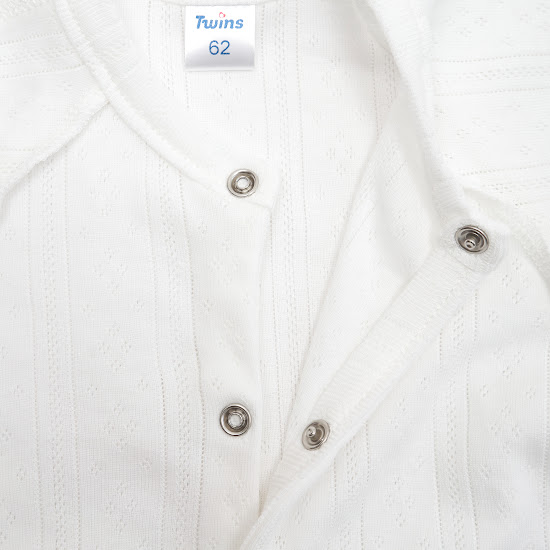 Детское боди Twins Softie интерлок длинный рукав 74р белый