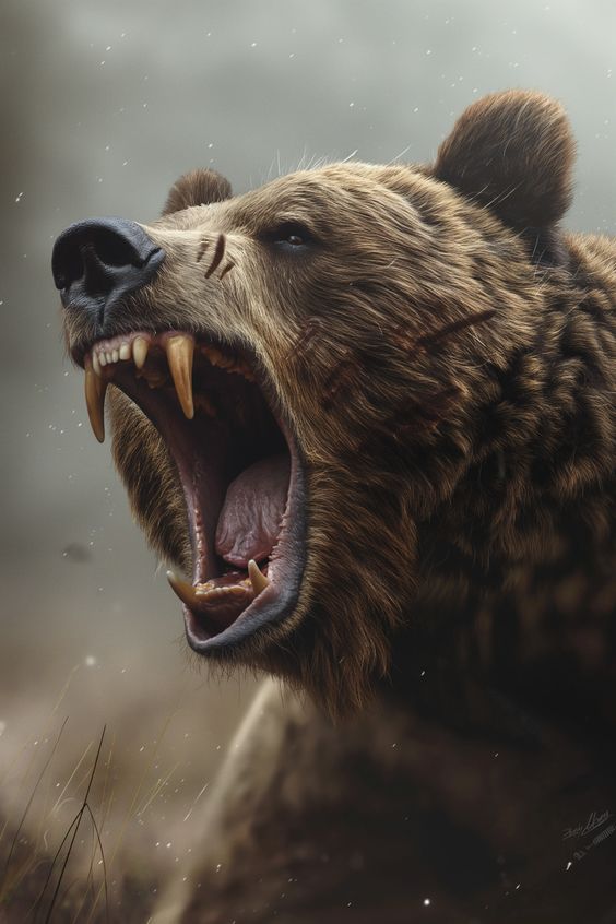 Angry Bear Face Picture