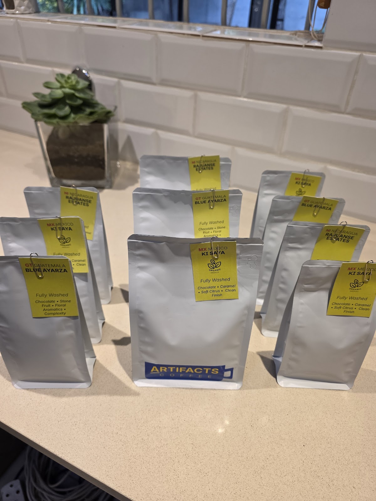 Artifacts Coffee labels