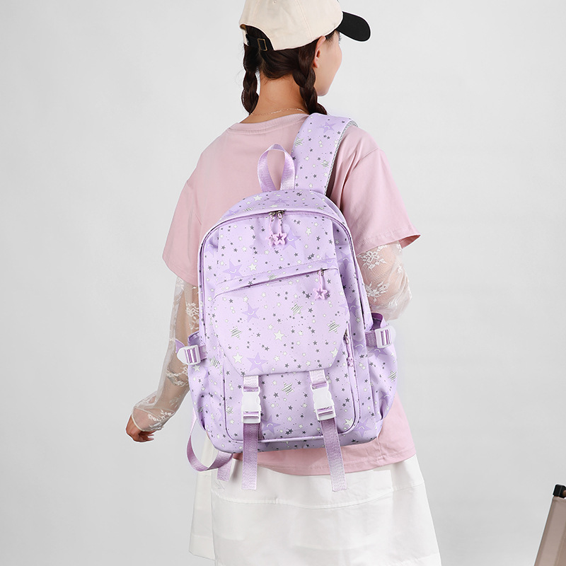 Large backpack made of breathable polyester