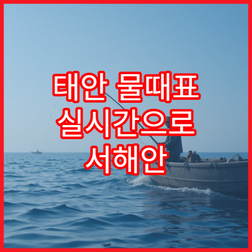 태안 물때표 실시간으로 서해안 조수간만과 바다시간표 확인