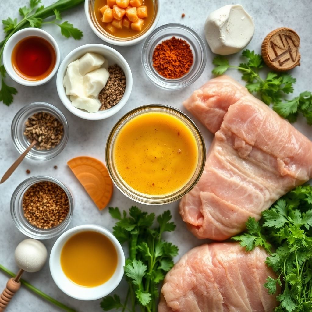 Ingredients for Easy Sweet and Spicy Jalapeno Honey Mustard Sauce Recipe in 5 Minutes