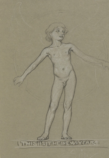 Study for Winged Youth The NewYear ca1893