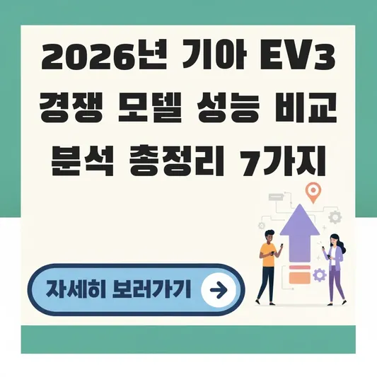 기아 EV3 경쟁 모델 성능 비교 분석