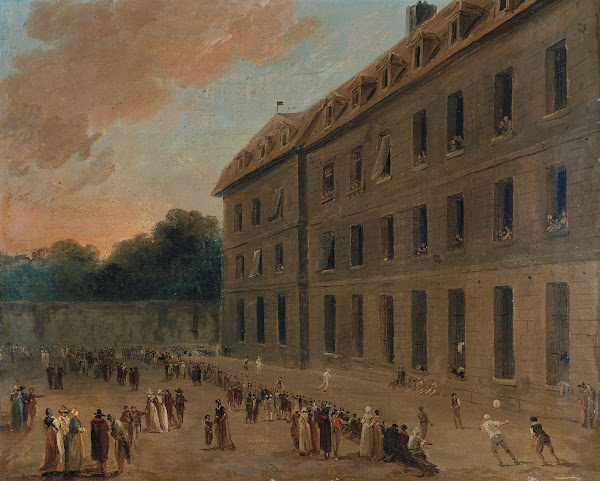Récréation des prisonniers à Saint Lazare la partie de ballon 1794