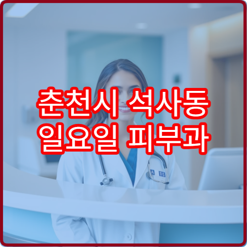 춘천시 석사동 일요일 피부과 휴일 진료 병원 안내