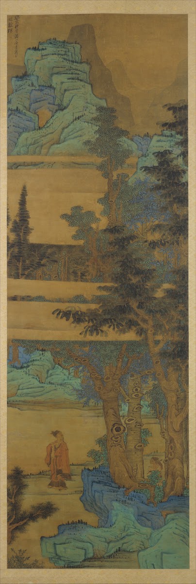 Scholar recluse in blue green landscape 1633
