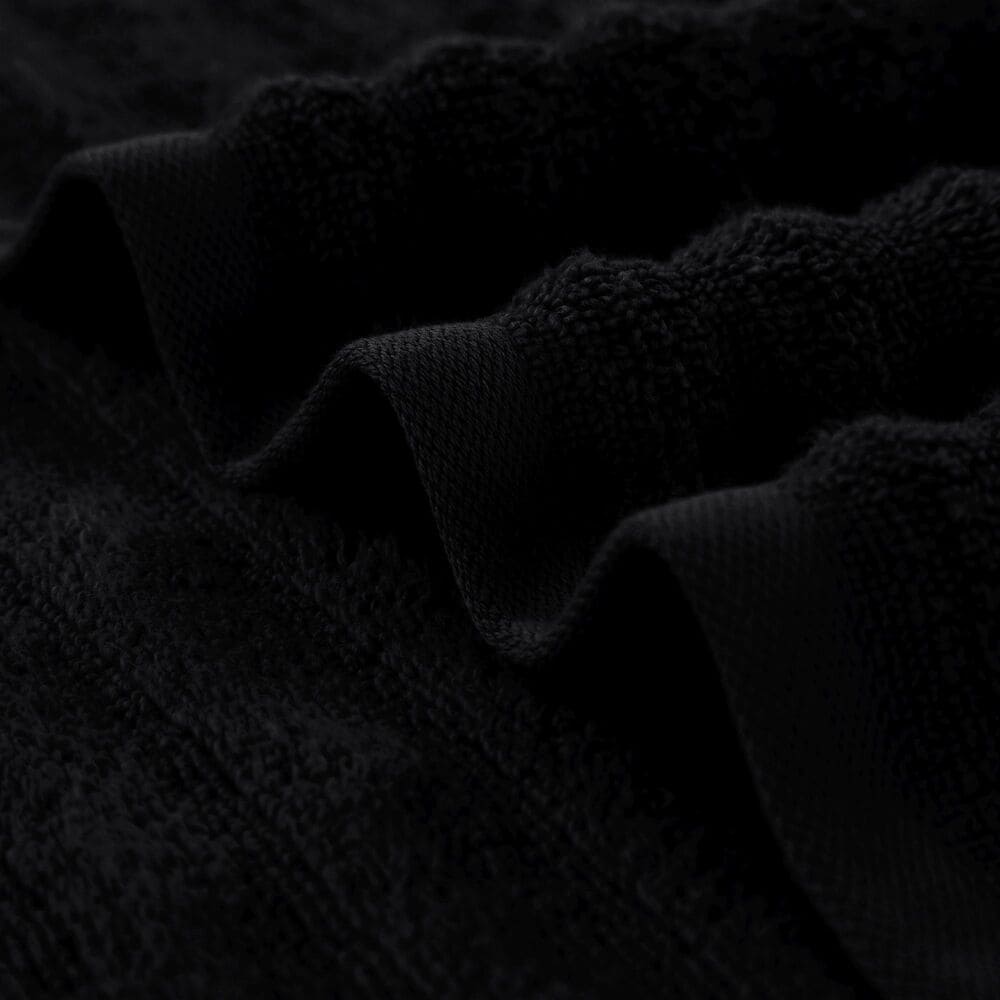 Toalla de medio baño de algodón Modern Secrets® Wave color negro