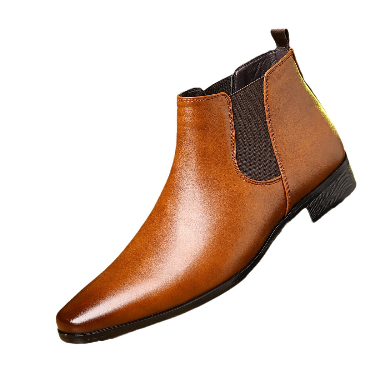 Elegant Chelsea boots, PU leather, pointed toe