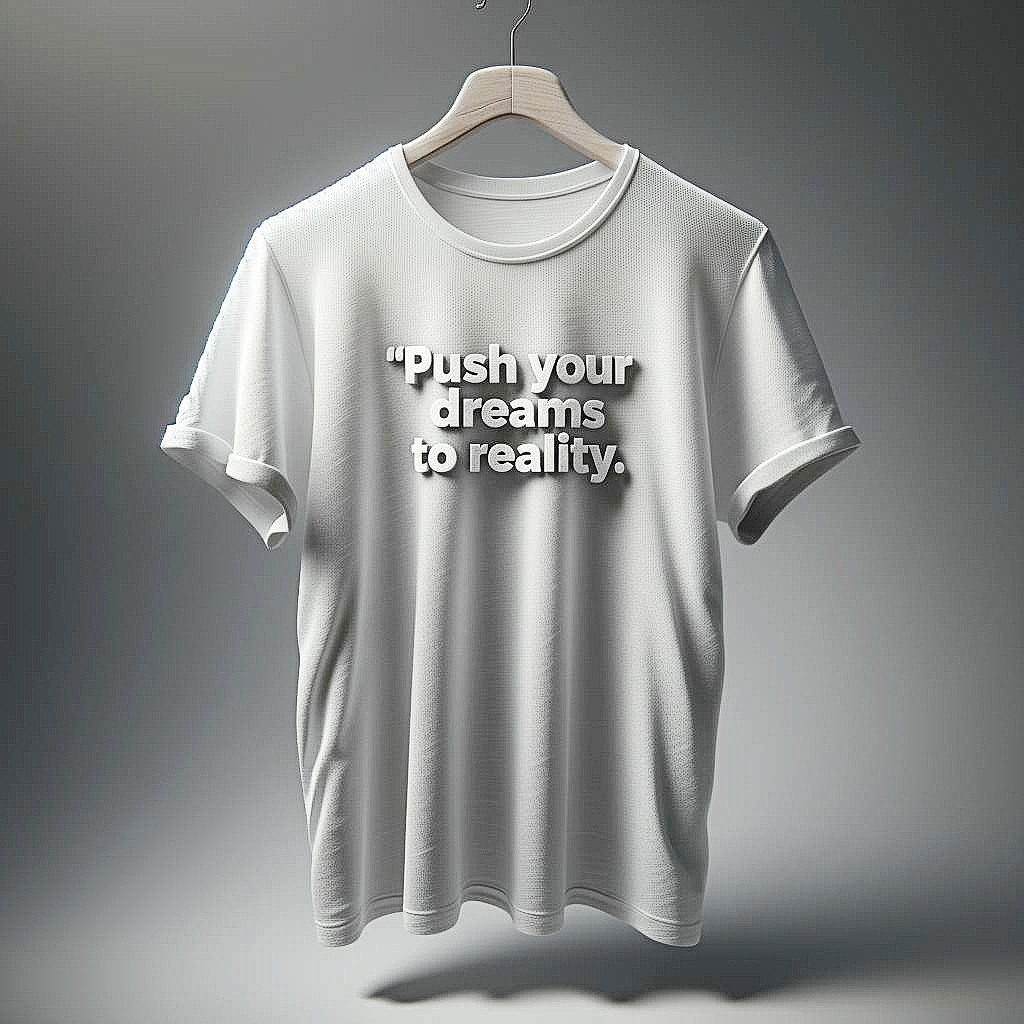 Push your dreams to reality T-Shirt in White