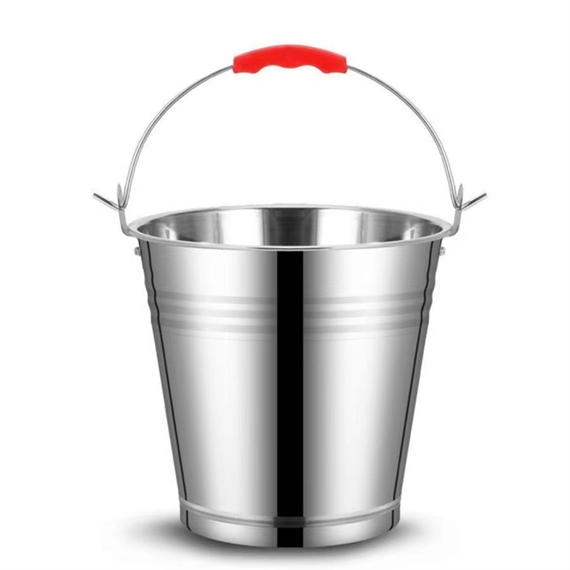 Plastic bucket with handle, various sizes