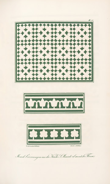 Mosaik Verzierungen aus der Kirche S Miniato al monte bei Florenz 2 1842
