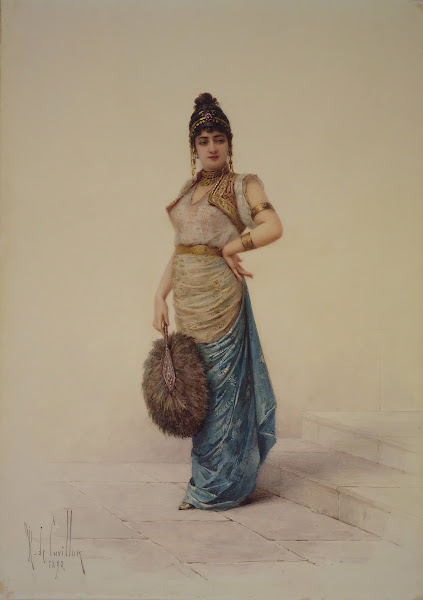 Harem Woman With Ostrich Fan 1892