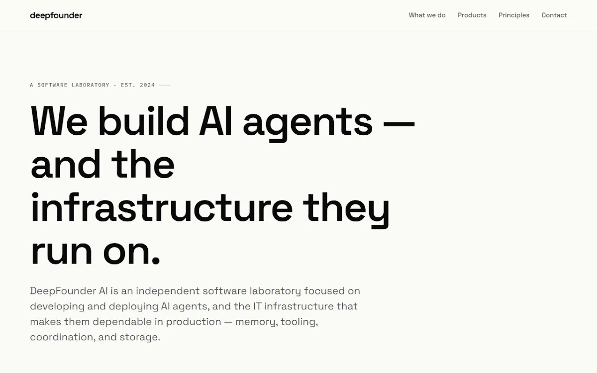 Captura de DeepFounder Ai