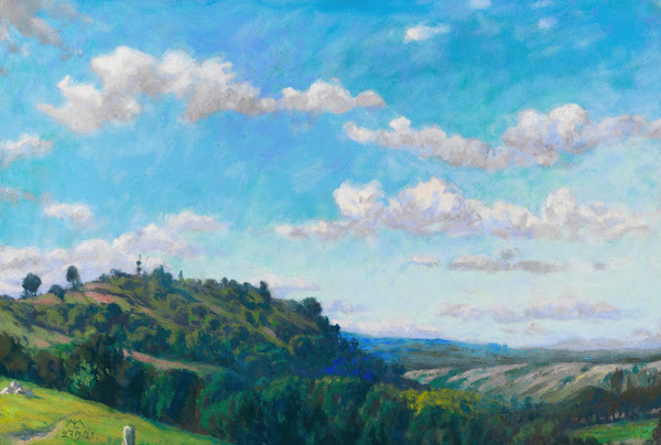 Sommerliche Landschaft im Spessart 1921