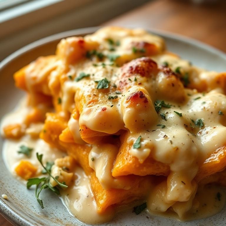Creamy Garlic Scalloped Sweet Potatoes Recipe – Easy & Creamy Side Dish finished