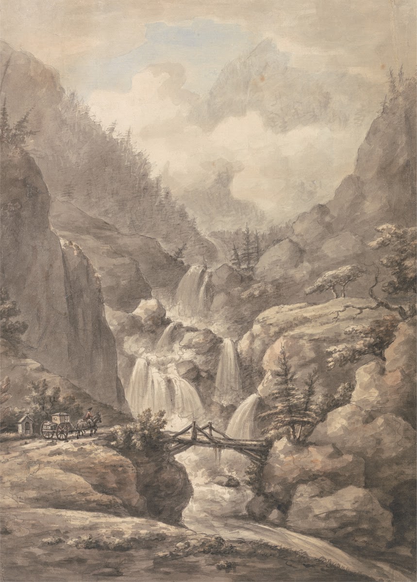 A Chaisse passing Through the Alps