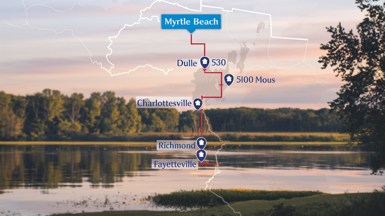 How Far Is Myrtle Beach from Dulles Airport?