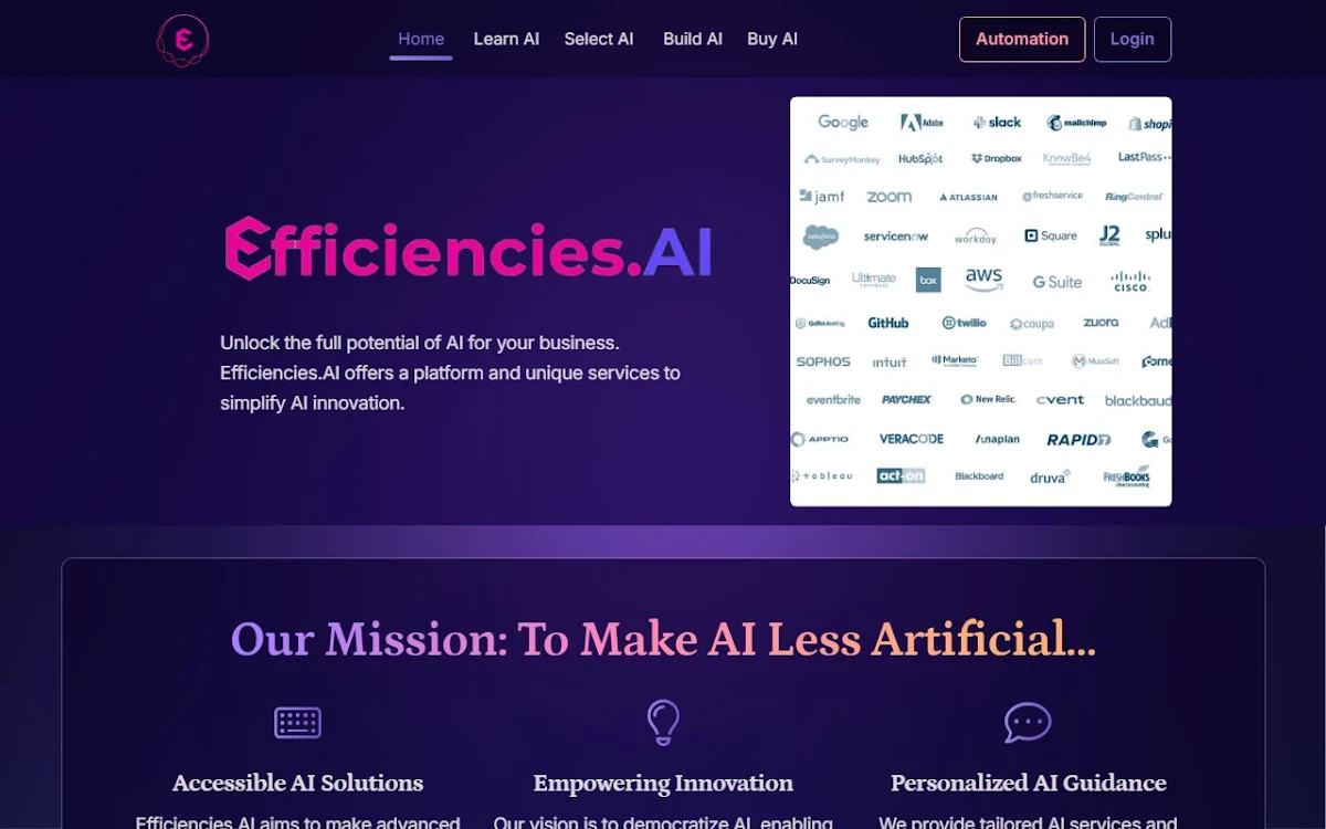 Captura de Efficiencies.AI | EQ AIgentâ„¢-