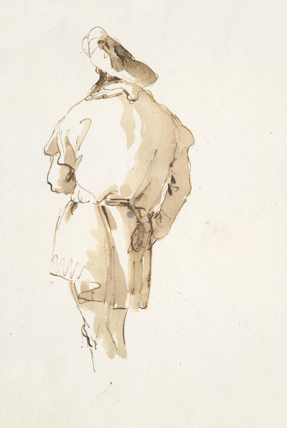 Standing male figure seen frombehind ca174050