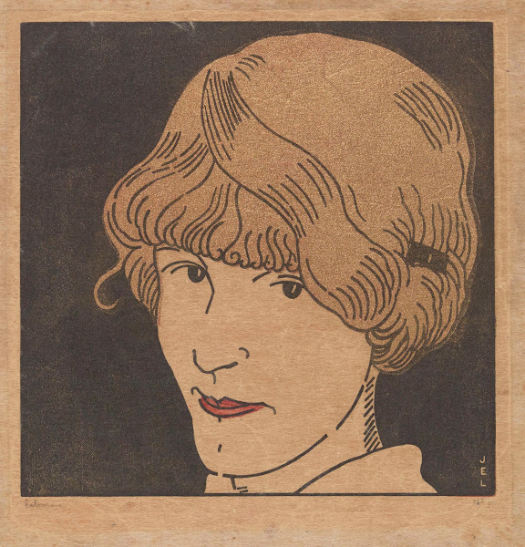 Masque aux cheveux dor 1912
