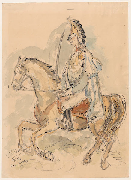 Sketch for the lost painting Cuirassier 1937