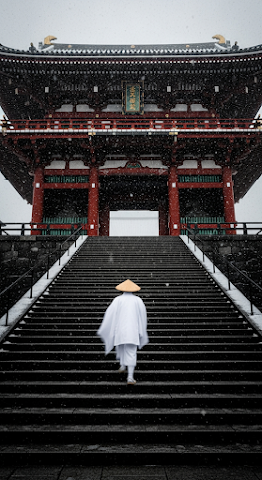 Monk at Red Temple Gate