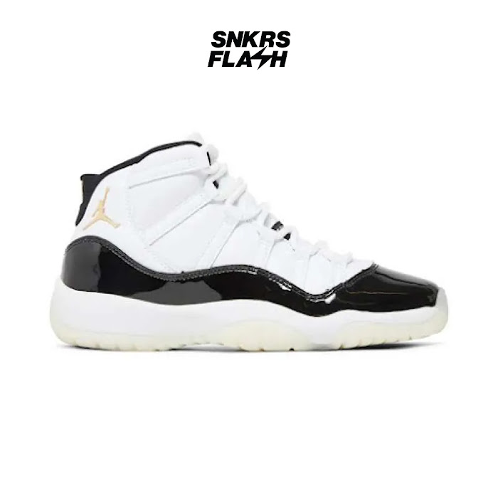 NIKE AIR JORDAN 11 RETRO DMP GRATITUDE WHITE BLACK (GS) - Size 36.5