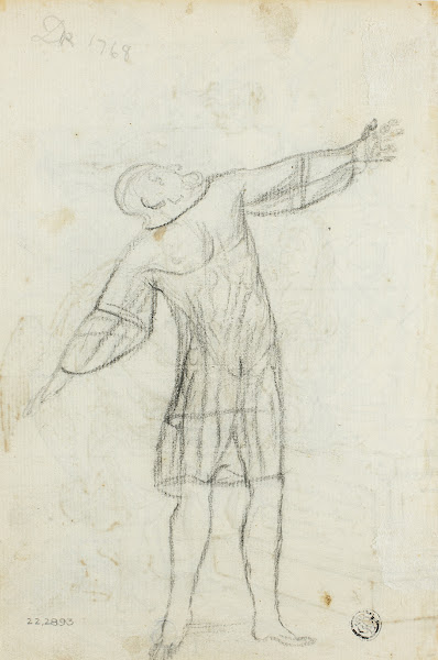 Sketch of Standing Man with Outstretched Arms