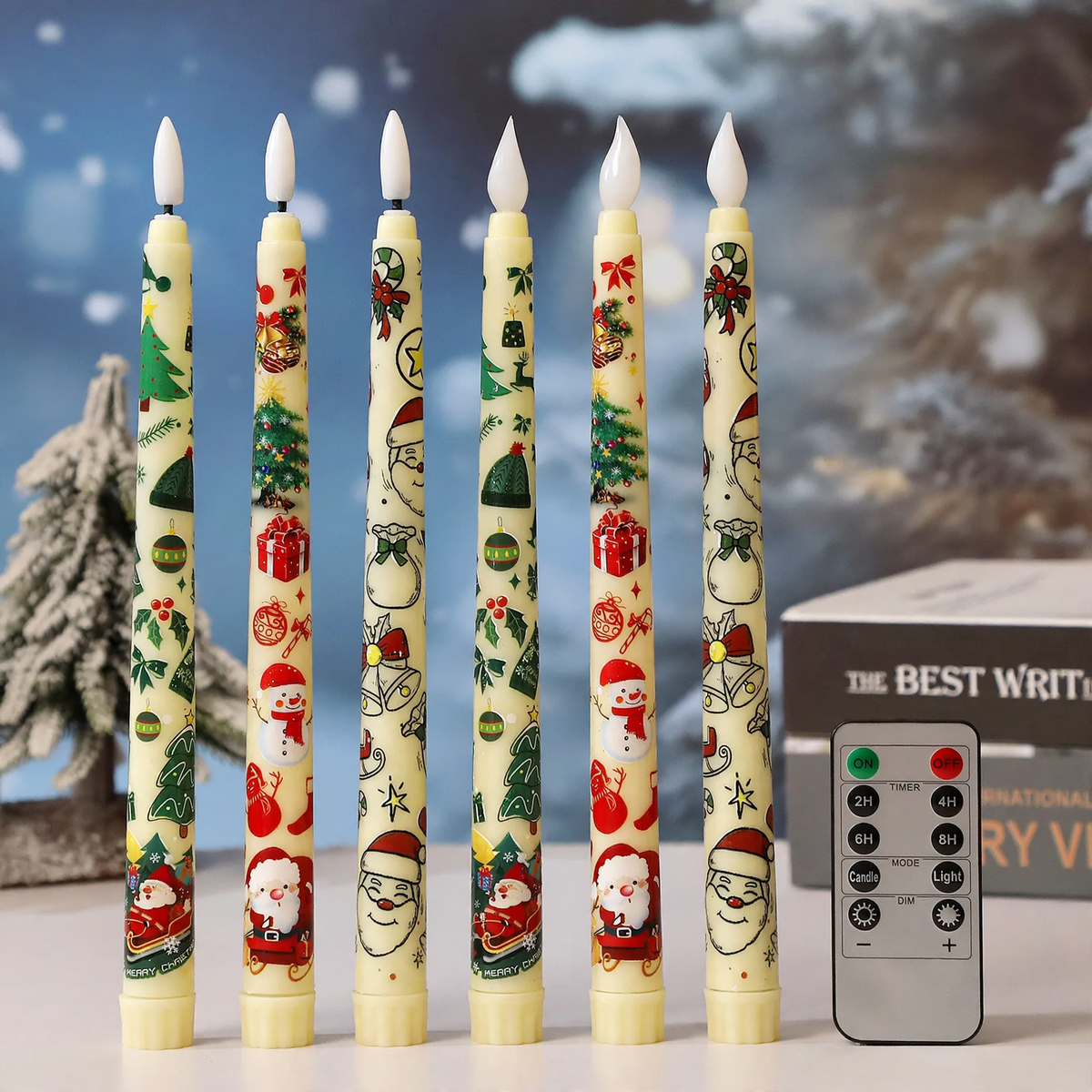 LED Taper Candle with Remote Control and Timer