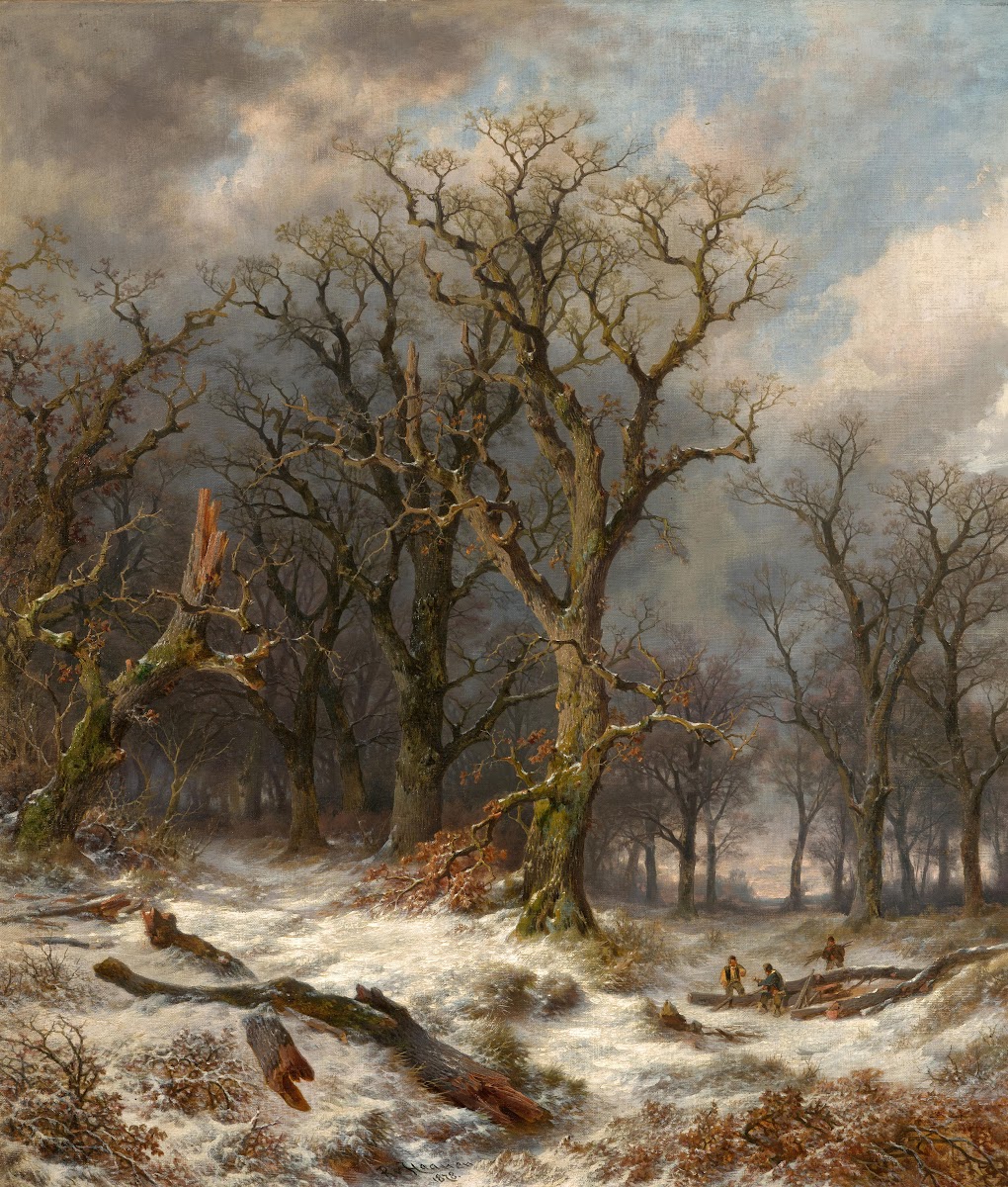 Winterlandschaft mit kahlen Bäumen 1878