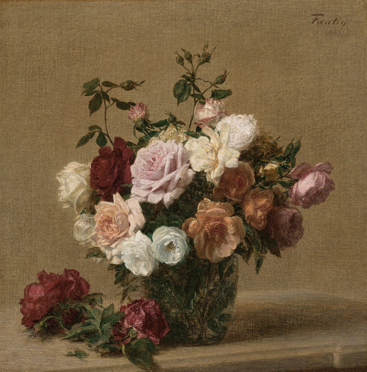 Roses dans une boule de verre 1885