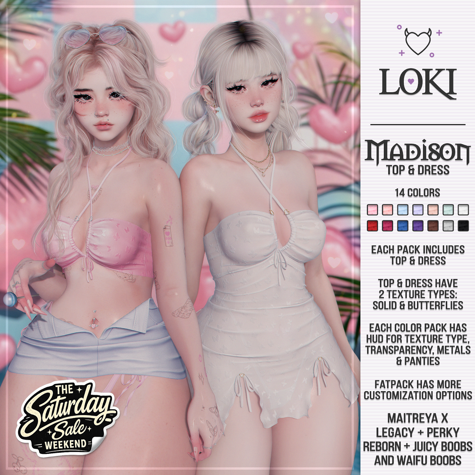 Sizes: MaitreyaX, Legacy+Perky, Reborn+JuicyBoobs+Waifus