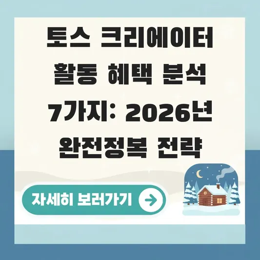 토스 크리에이터 활동 혜택 분석