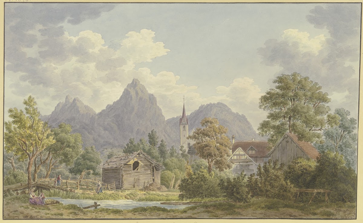 Ansicht Von Brunnen Im Canton Schwyz 1798