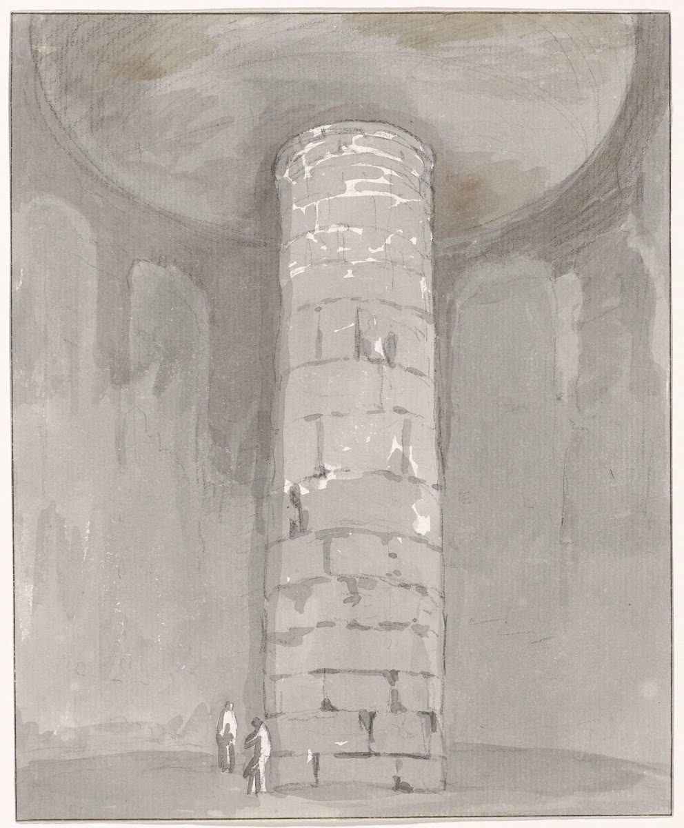Interieur van toren op het graf van Ciceron tussen Itri en Gaeta 1778