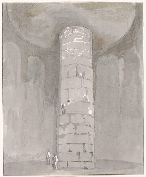 Interieur van toren op het graf van Ciceron tussen Itri en Gaeta 1778