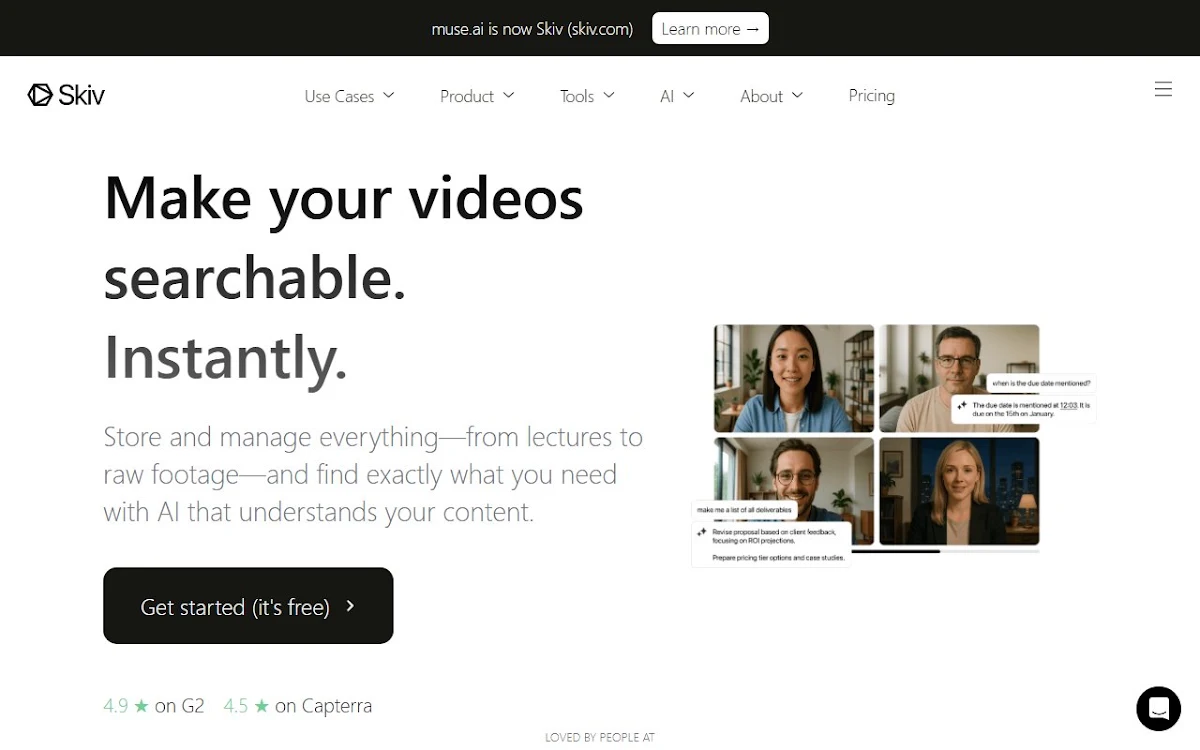 Captura de Video Assistant by muse.ai
