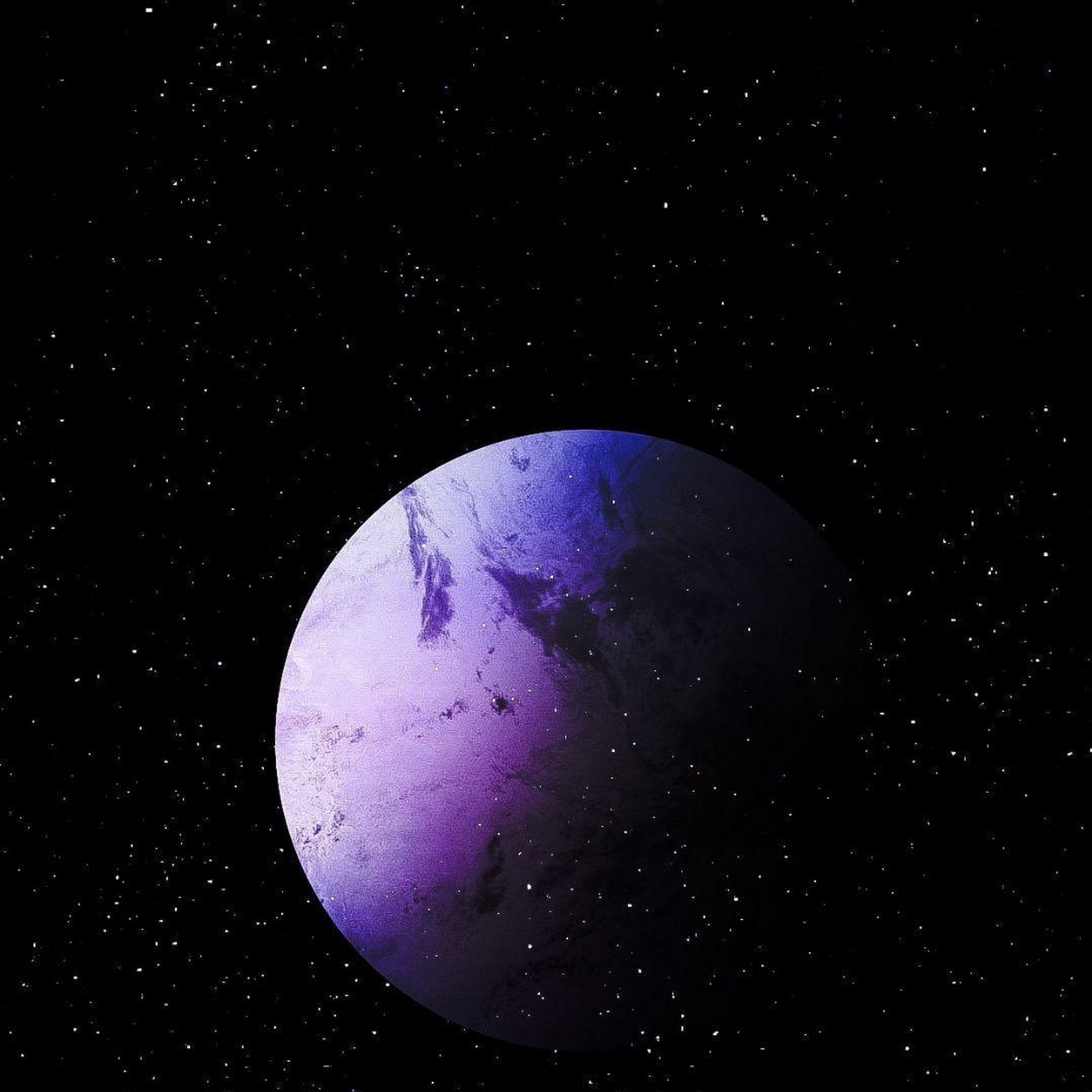 Download Purple Planet In Deep Space Full HD iPhone