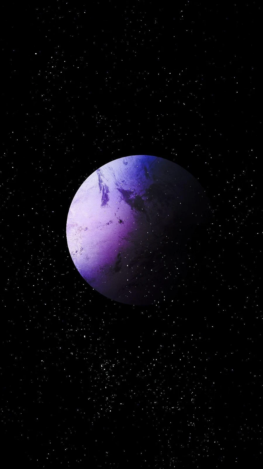 Purple Planet In Deep Space - Digital Art Full HD iPhone Wallpaper (1080x1920)