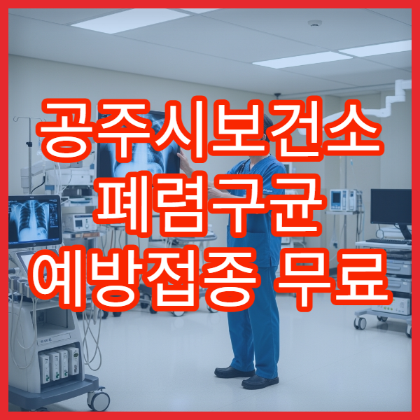 공주시보건소 폐렴구균 예방접종 무료 대상자 확인 방법