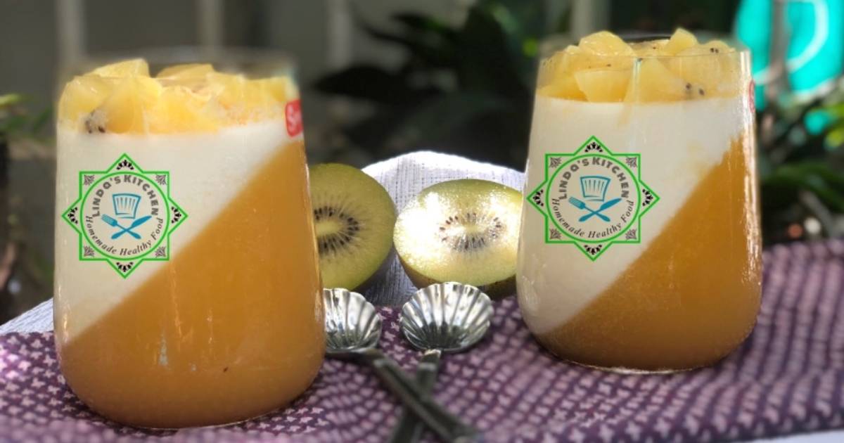 Panna cotta thơm ngon, mát bổ từ kiwi và chanh leo!