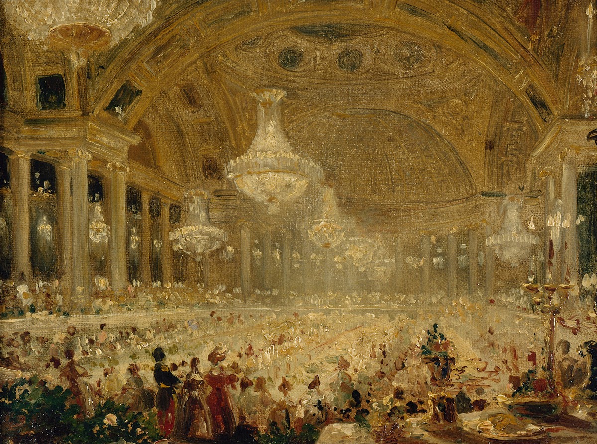 Le Banquet des dames dans la salle de spectacle des Tuileries bals de 1835 1835