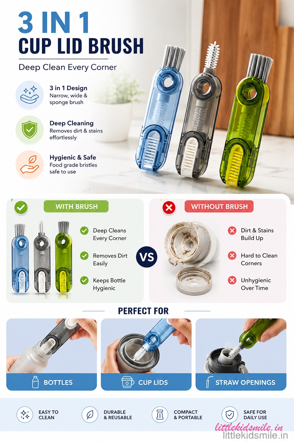 Mini 3in1 Bottle Cleaning Brush
