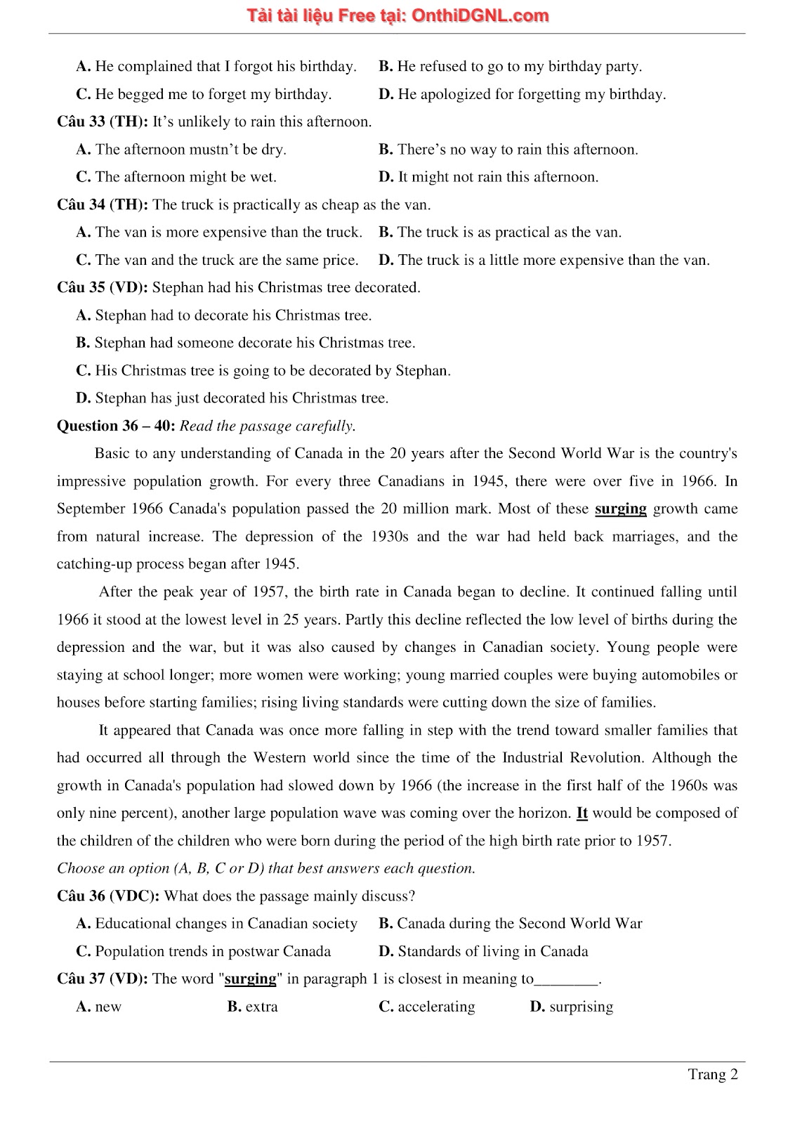 800 bài tập môn Tiếng Anh - Ôn thi ĐGNL ĐHQG TP HCM Phần 3