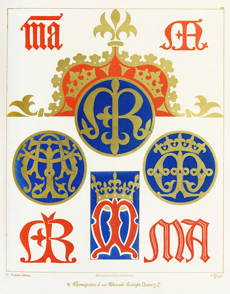 Eight Monograms of our Blessed Ladys Name 1846