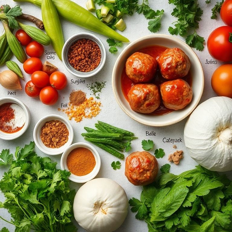 Ingredients for Spicy Mexican Meatballs (Bold & Flavorful) – Quick & Crispy Homemade Dinner