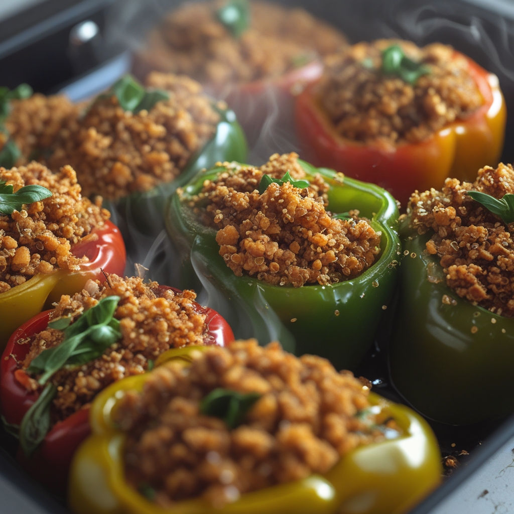 Final Moroccan-Spiced Turkey & Quinoa Stuffed Bell Peppers