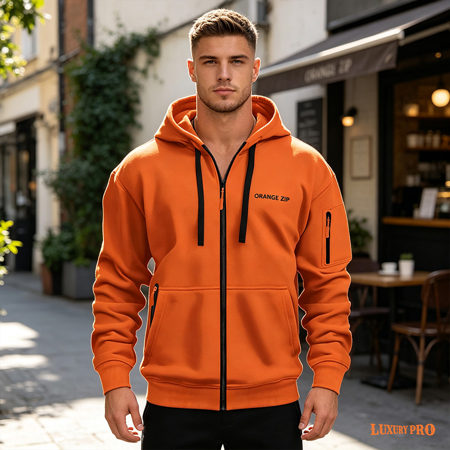 2D‑Zip‑up Sweatshirt