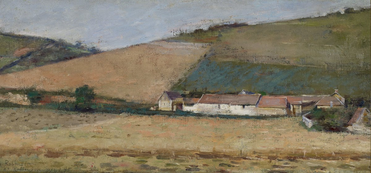 Farm Among Hills Giverny c 1887
